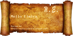 Mello Elmira névjegykártya